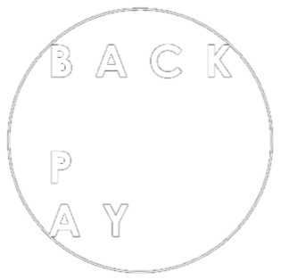 Plain Back Pay logo, all white text inside thin circle.